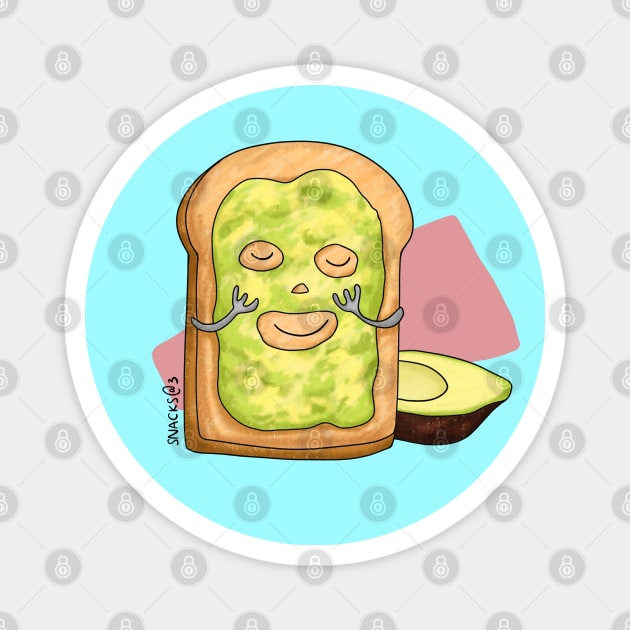 Toast with Avocado mask Magnet by Snacks At 3